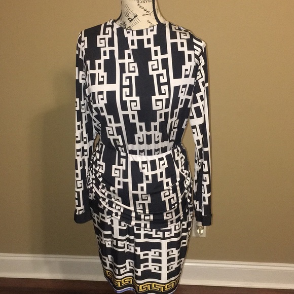 Analili Dresses Black And White Drape Back Dress Poshmark